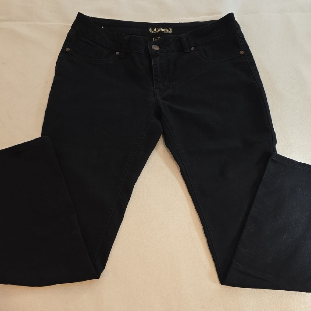d. jeans Black Straight Leg Pants